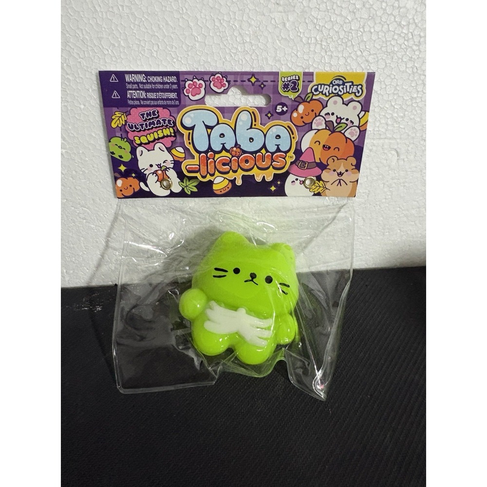 ORB Curiosities Taba-licious Green Cat Squishy Squeeze Toy Halloween Squishy